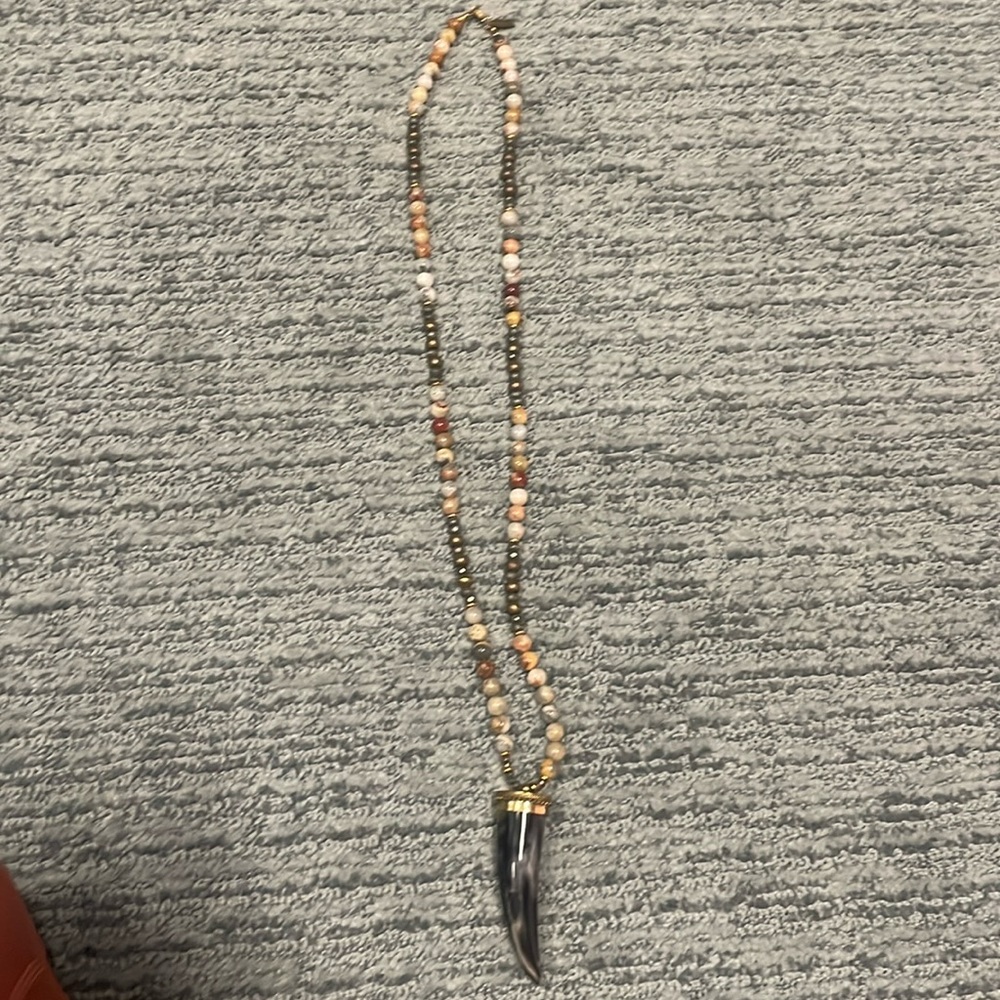 Custom made reversible horn necklace
